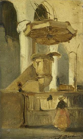 Johannes Bosboom The Pulpit of the Church in Hoorn oil painting image